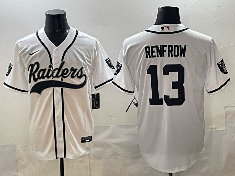 Men 2025 Oakland Raiders #13 Renfrow white 3th generation Joint Name Nike Limited NFL Jersey style 01